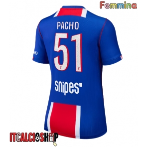 Paris Saint-Germain Willian Pacho #51 Prima Maglia Femmina 2026-27 Manica Corta